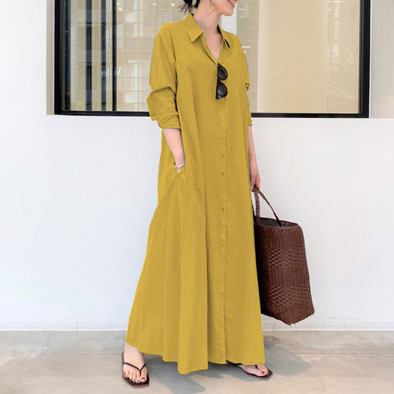 CM | Vestido blusa manga larga simple