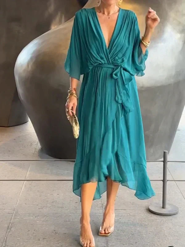 CM | Elegante maxi vestido estampado sin mangas