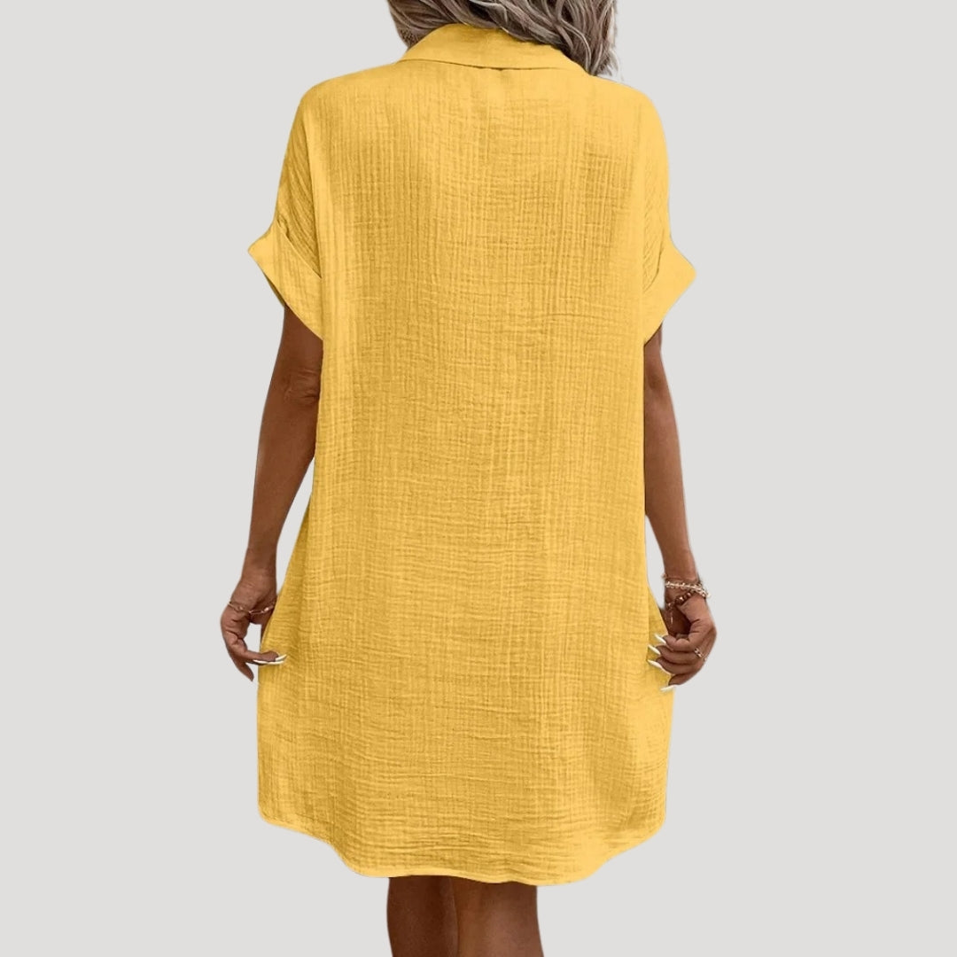 CM | Minivestido camisero abotonado de mujer