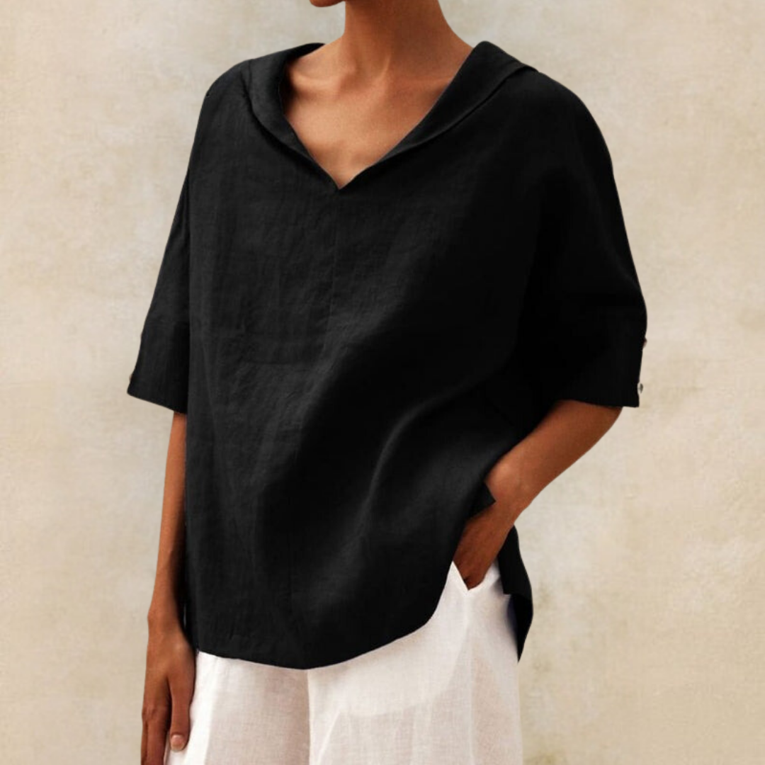 CM | BLUSA OVERSIZE DE ALGODÓN CON ESTILO