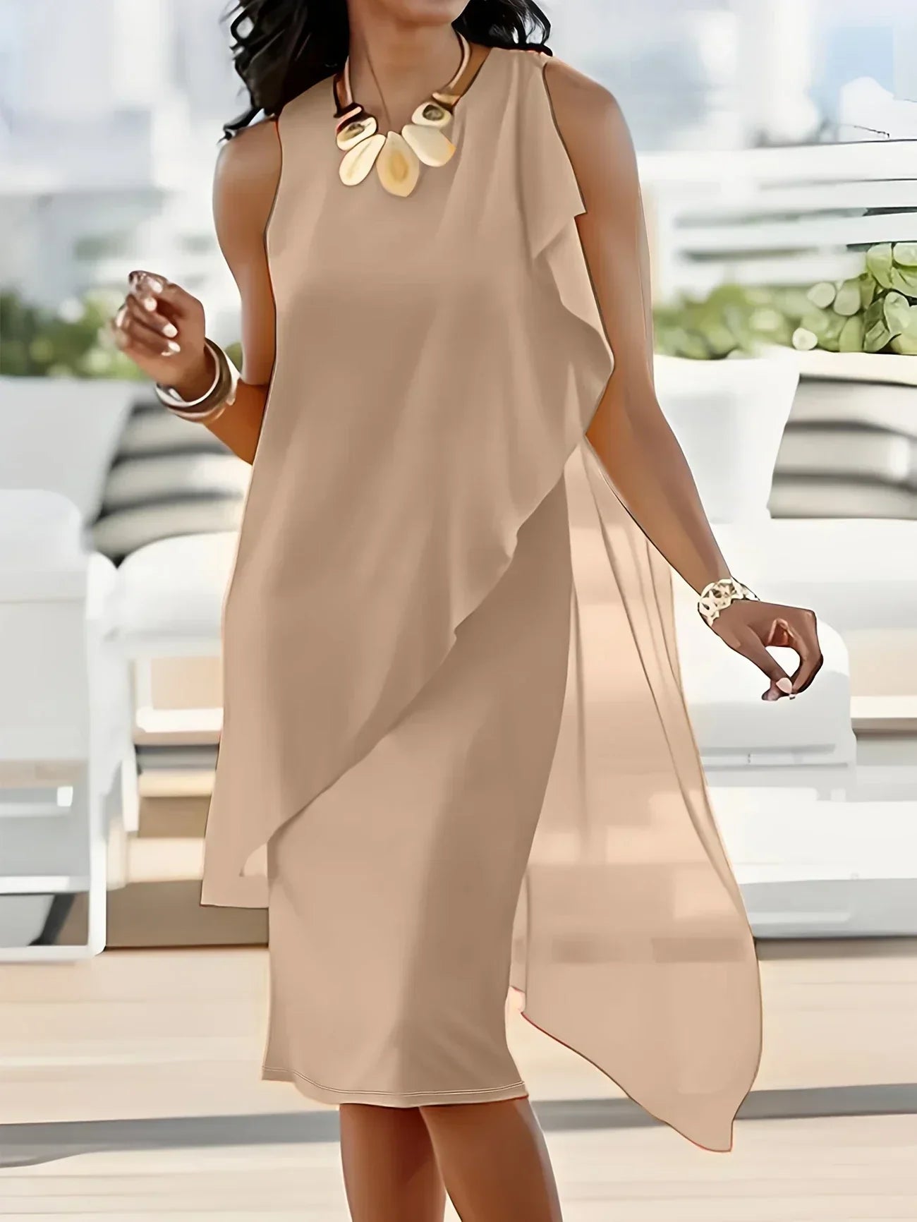 CM | VESTIDO MIDI SIN MANGAS ATEMPORAL