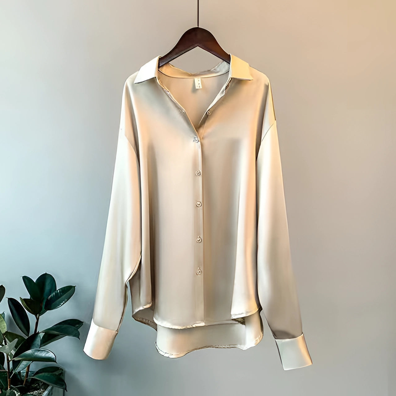 CM | Blusa de seda de estilo caro
