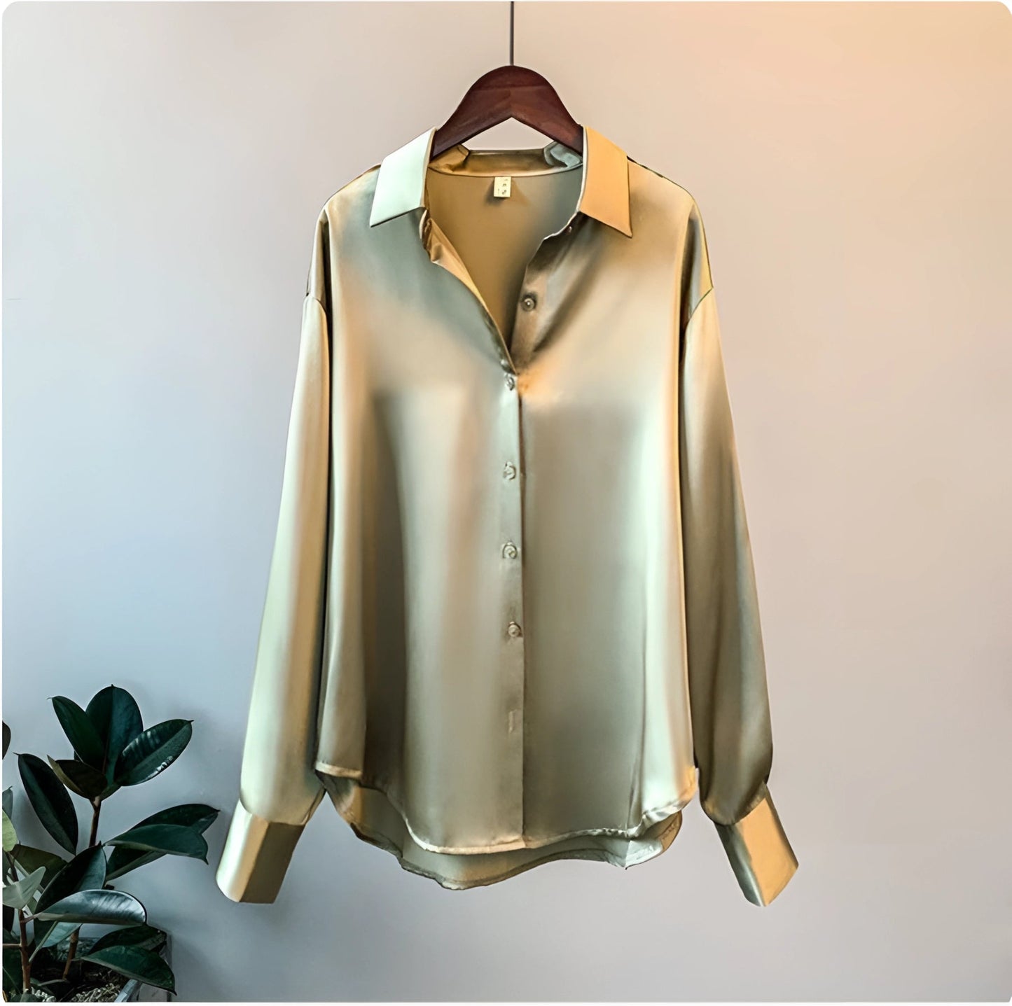 CM | Blusa de seda de estilo caro