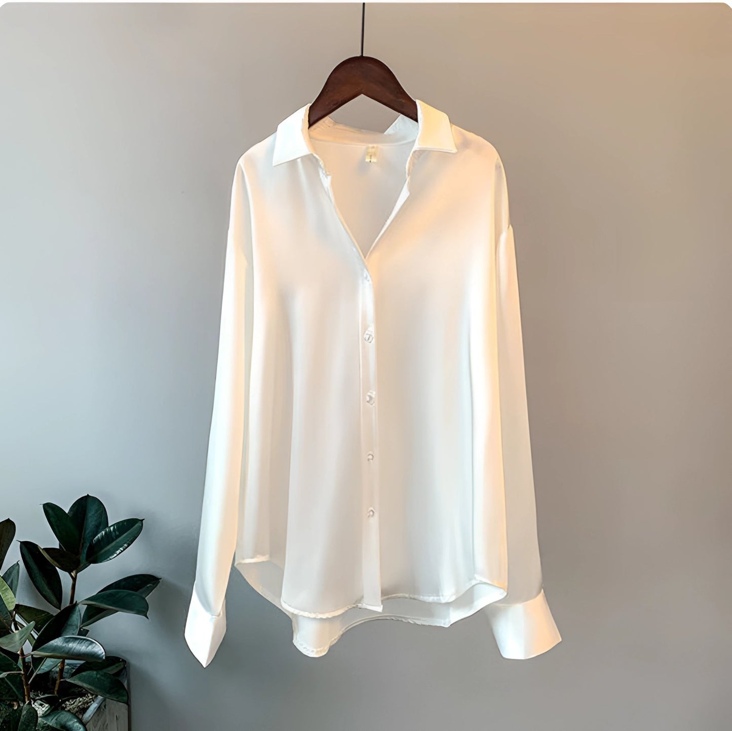 CM | Blusa de seda de estilo caro