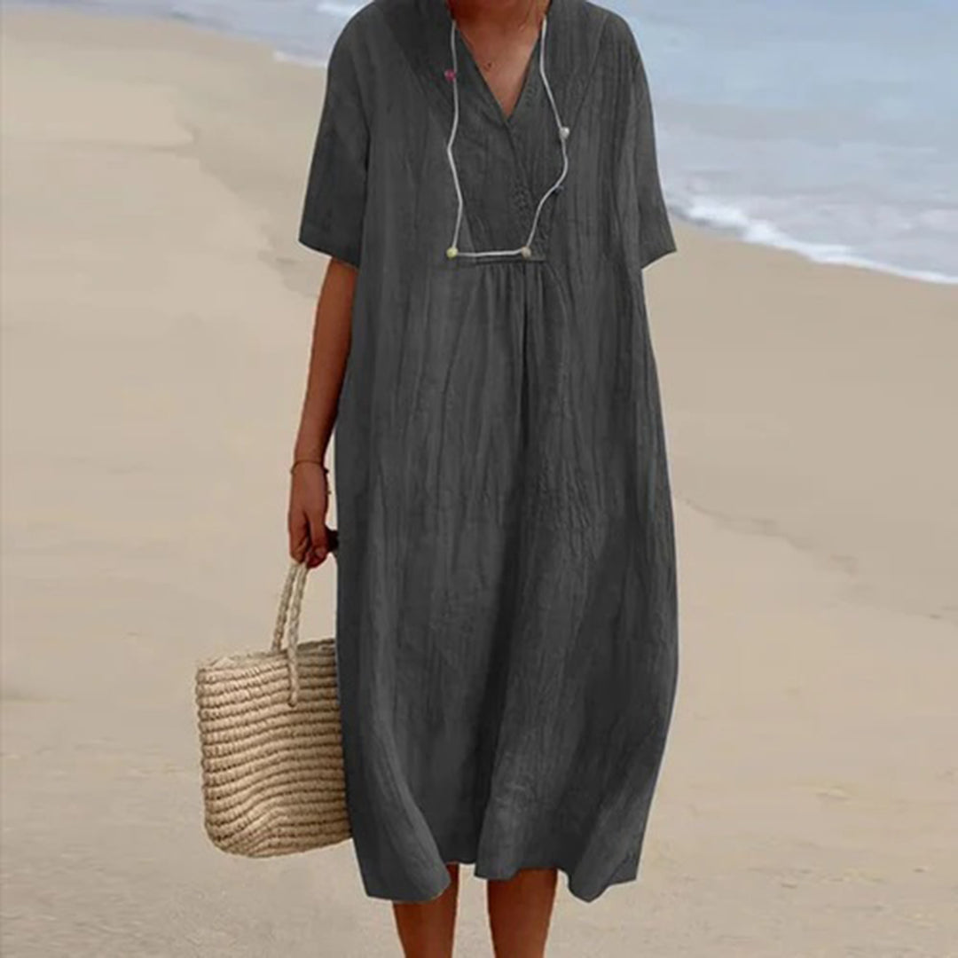 CM | Vestido maxi ligero de inspiración vintage para mujer