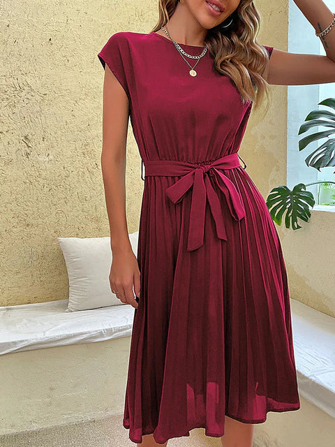 CM | Bella- Minivestido de manga corta con pliegues