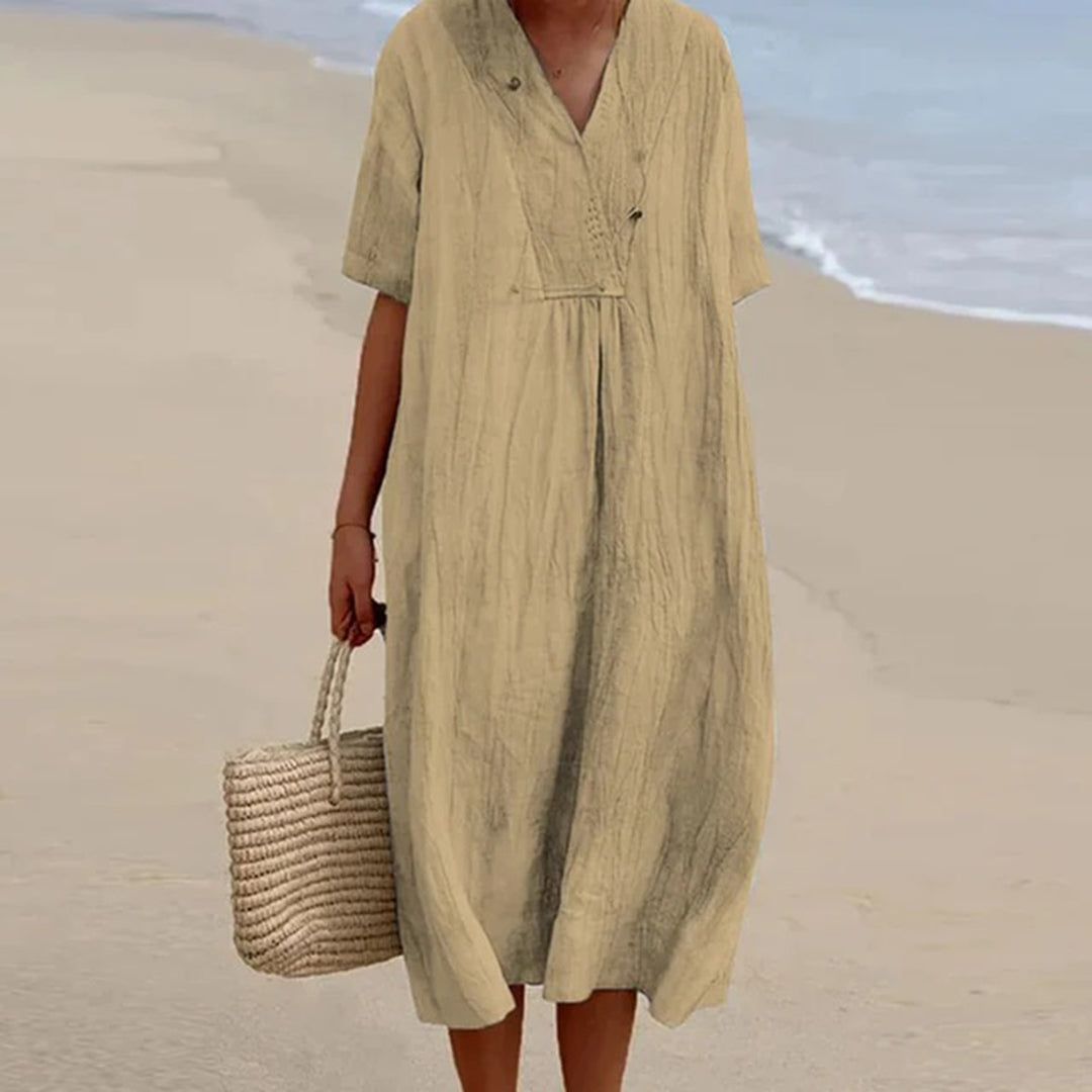 CM | Vestido maxi ligero de inspiración vintage para mujer