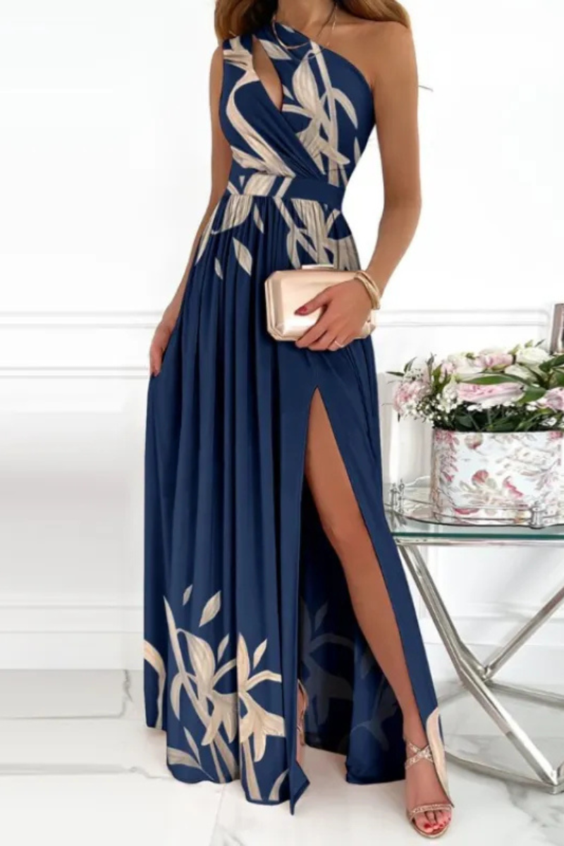 CM | Vestido largo con estampado de rosas