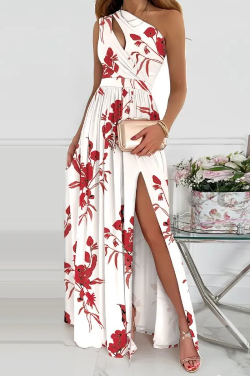 CM | Vestido largo con estampado de rosas