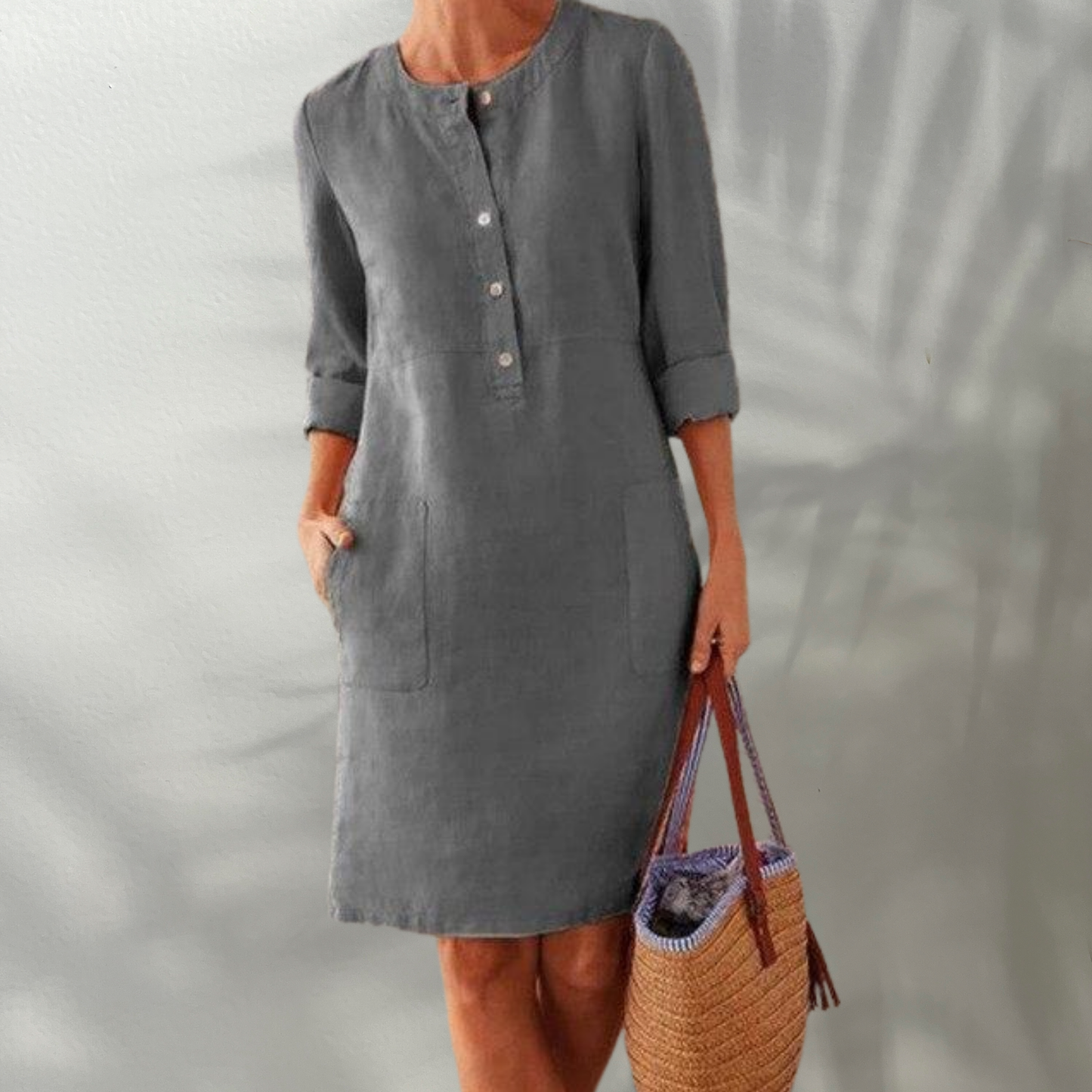 CM | Aireado vestido midi de mujer de material transpirable para ocasiones veraniegas - elegante y cómodo