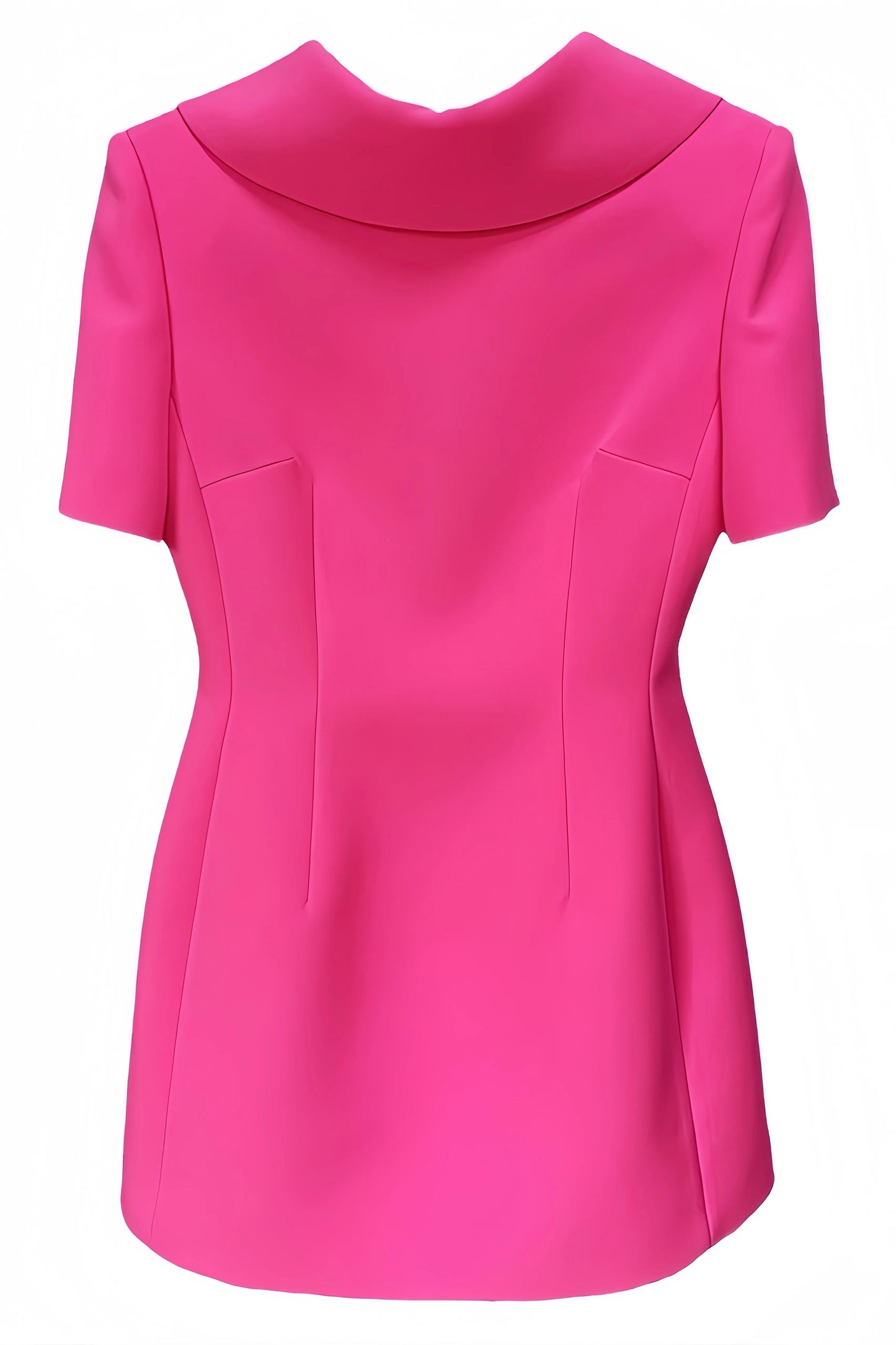 CM | Vestido corto trapecio con cuello alto