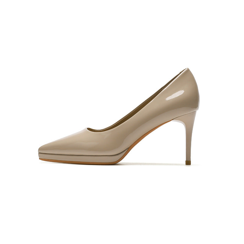 CM | Zapatos de tacón nude con puntera en punta