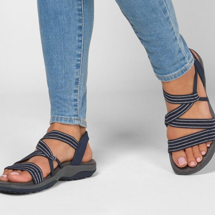 CM | Sandalias de tiras cómodas para señoras al aire libre