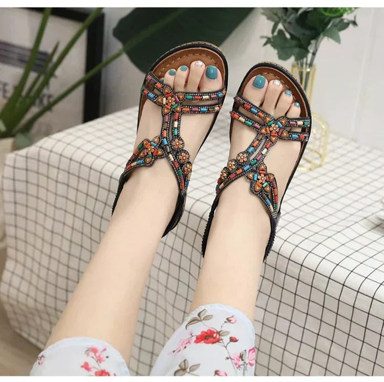 CM | Sandalias de brillantes con perlas