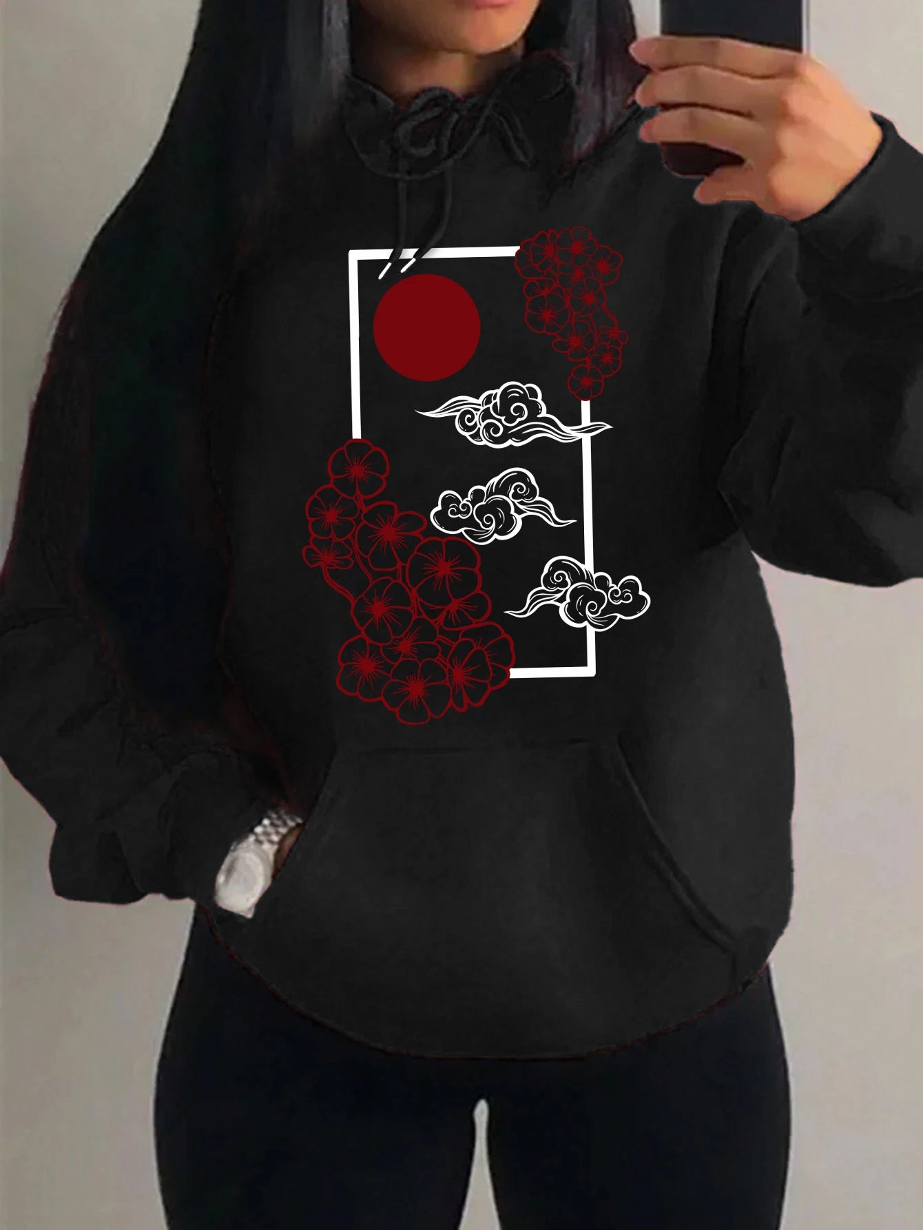 Acogedor y chic Sudadera con capucha