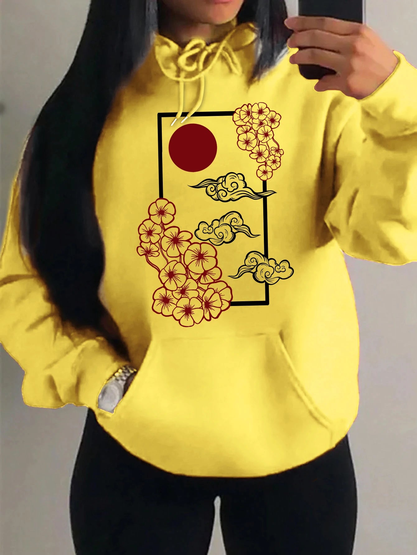 Acogedor y chic Sudadera con capucha