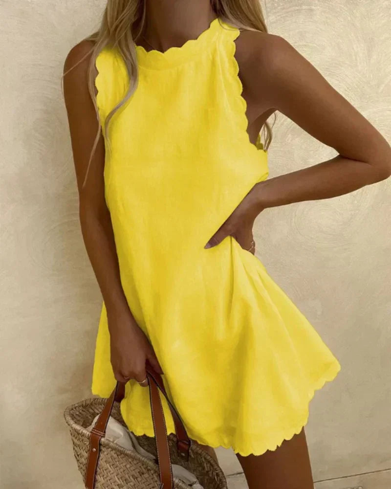 CM | Mini vestido Scallop Breeze