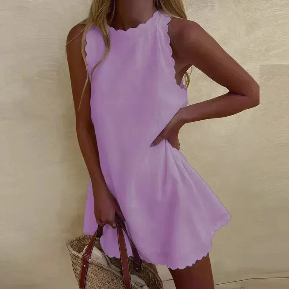 CM | Mini vestido Scallop Breeze