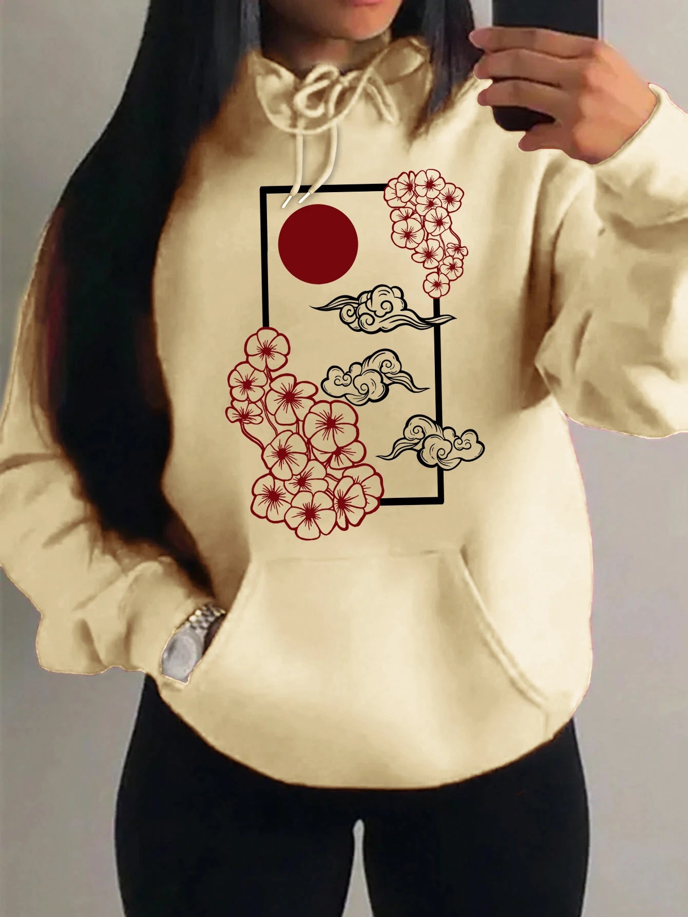 Acogedor y chic Sudadera con capucha