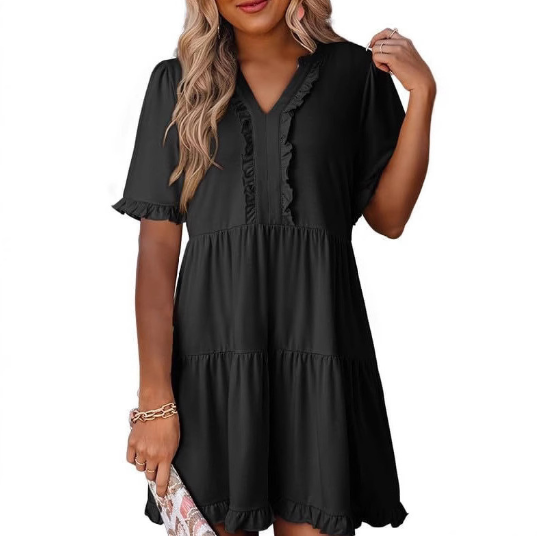 CM | Minivestido casual con cuello en V