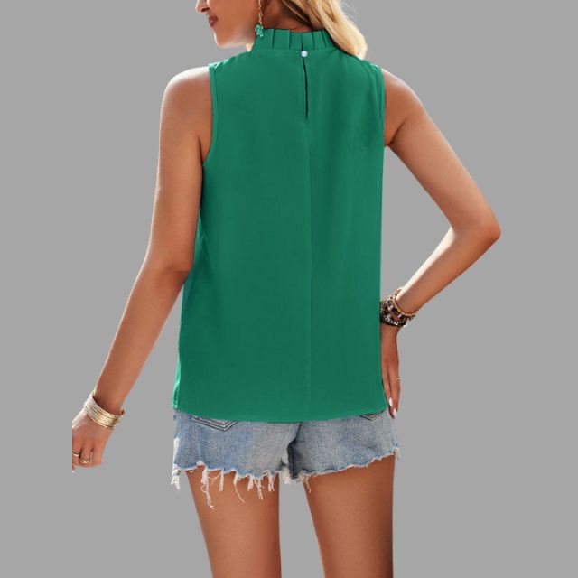 CM | Blusa plisada con cuello halterneck