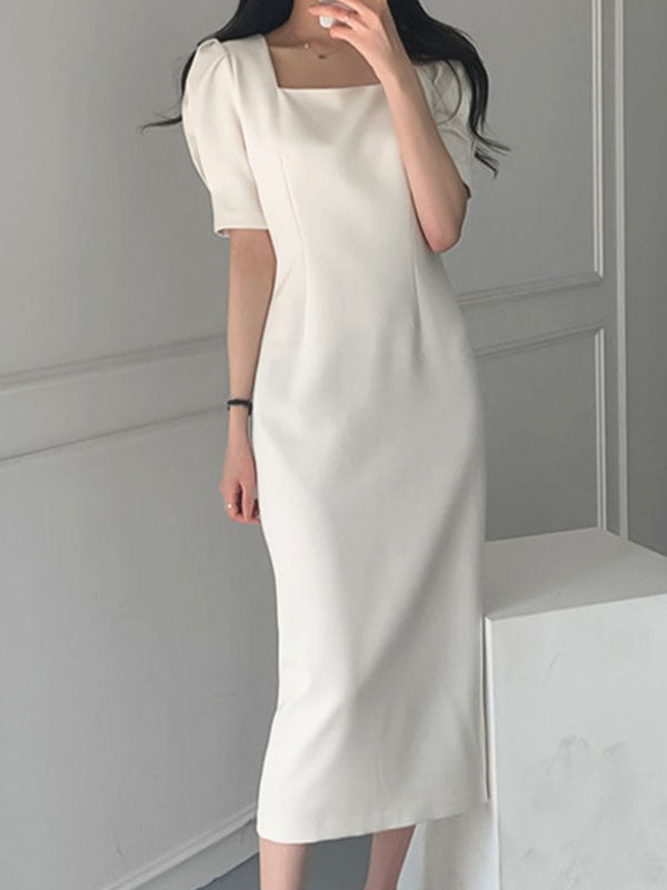 CM | Vestido maxi manga abullonada vintage