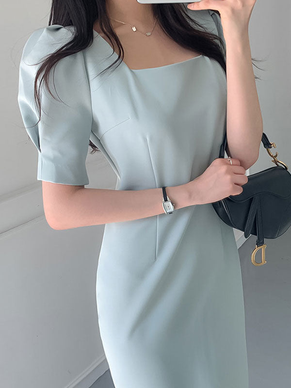 CM | Vestido maxi manga abullonada vintage