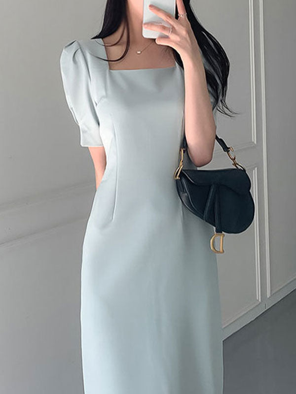 CM | Vestido maxi manga abullonada vintage