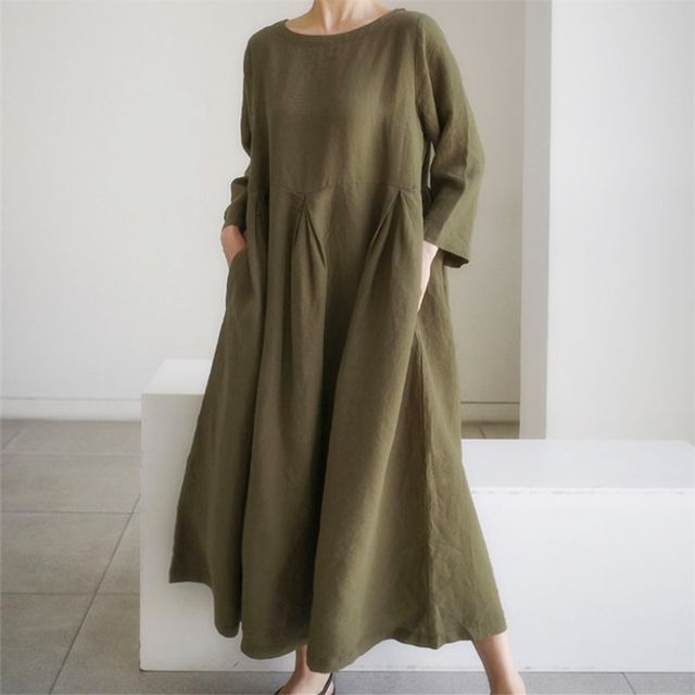 CM | maxi vestido monocolor AO609
