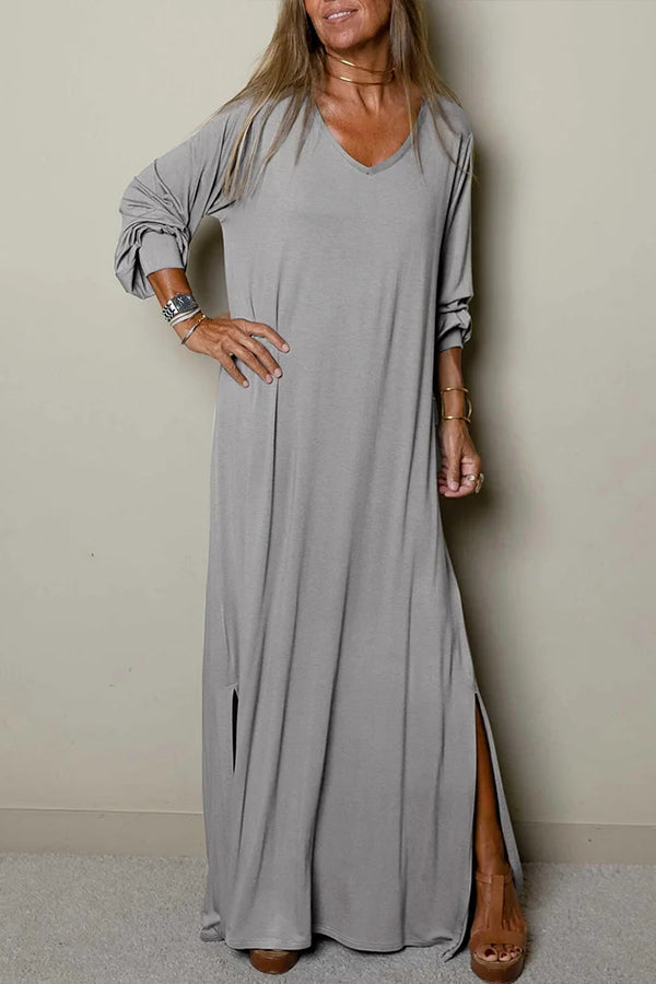 CM | Vestido largo y vaporoso con escote en V