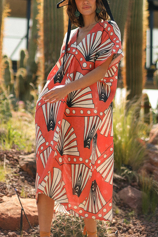 CM | Vestido túnica manga kimono Papyrus