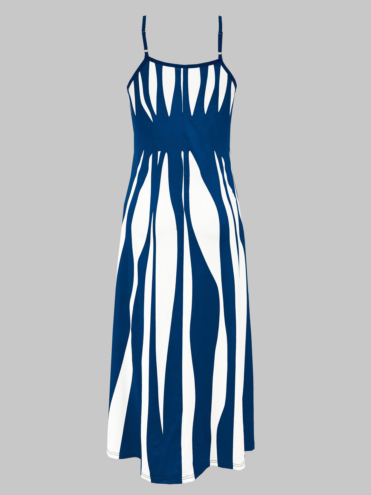 CM | Vestido maxi de mujer - sin mangas - cuello en V - corte relajado - ropa casual ligera