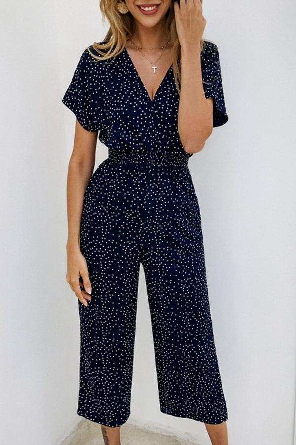 CM | Mono casual estampado con bolsillo y cuello en V