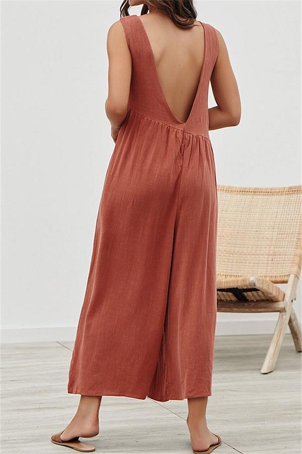 CM | Chaleco Casual Mono Pierna Ancha