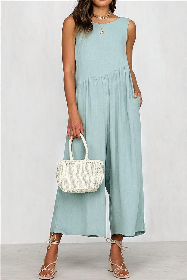 CM | Chaleco Casual Mono Pierna Ancha