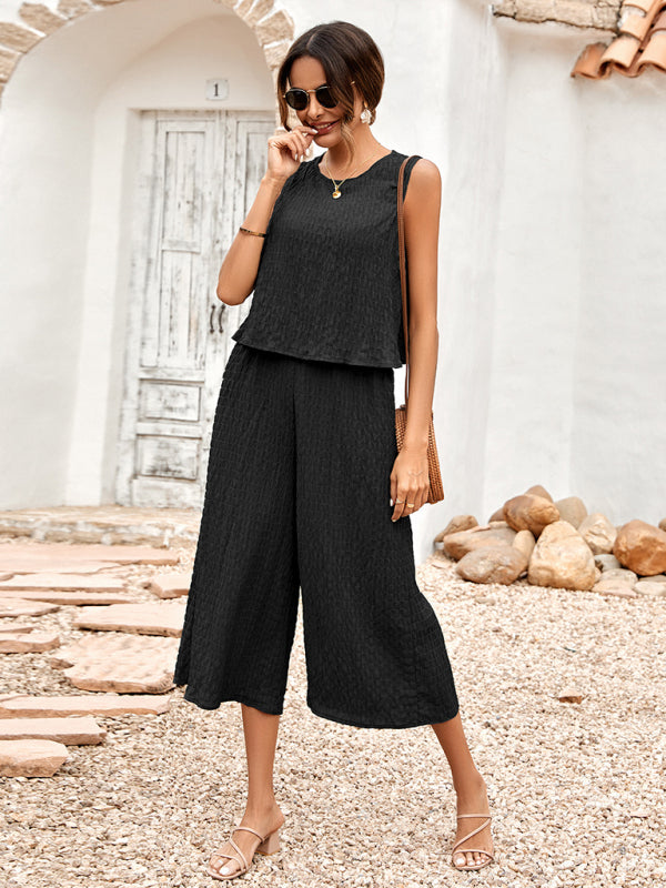 CM | Nuevo mono de mujer sin mangas de color sólido informal