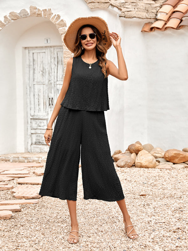 CM | Nuevo mono de mujer sin mangas de color sólido informal