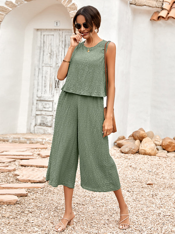 CM | Nuevo mono de mujer sin mangas de color sólido informal