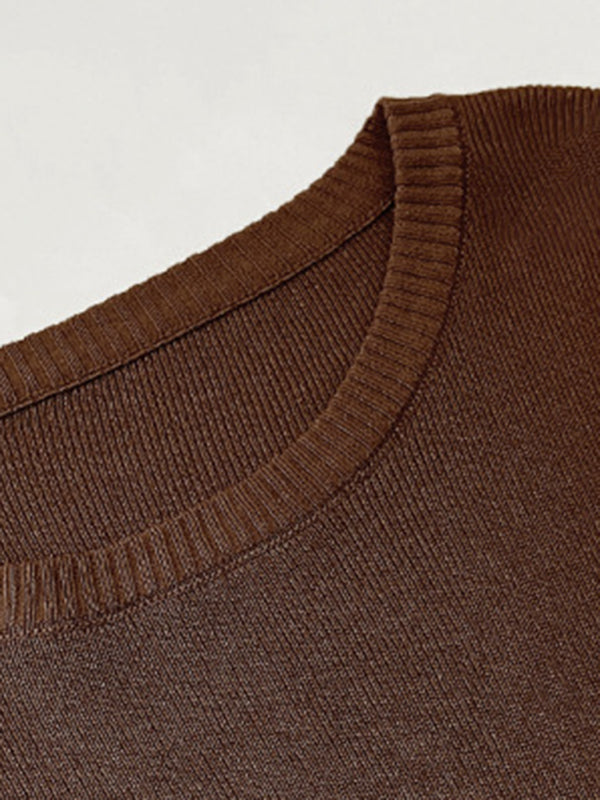 CM | Conjunto de dos piezas de punto monocolor informal para señora