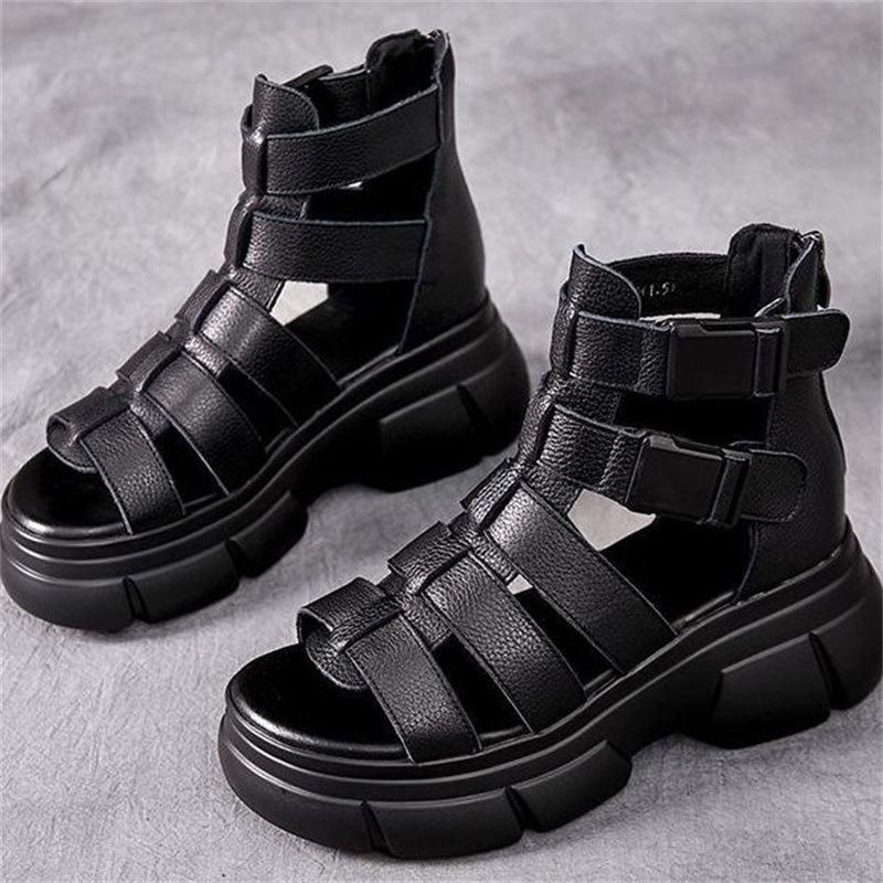 CM | Sandalias gladiadoras gruesas con múltiples tiras