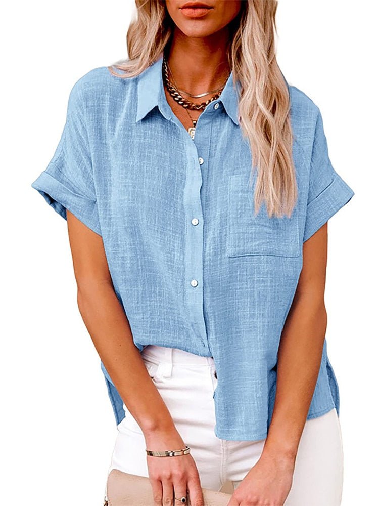 CM | Blusa informal de manga corta