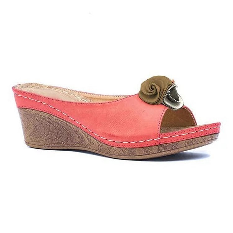 CM | | Cómodas sandalias florales de piel
