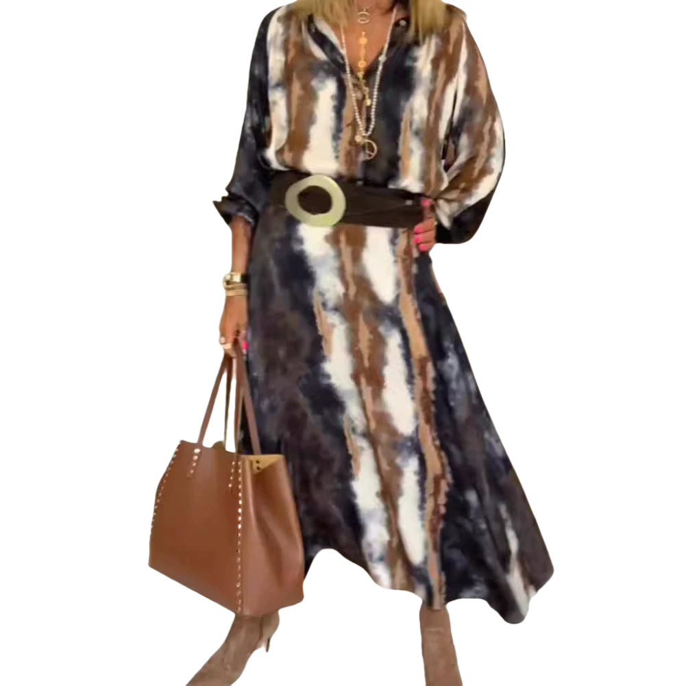 CM | Tie & Dye Elegante Vestido Largo