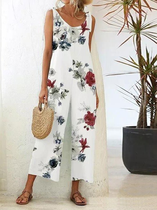 CM | Floral Print Mono de tirantes casual