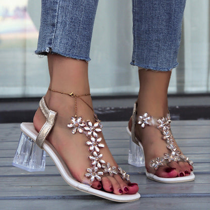CM | Tacones florales de strass