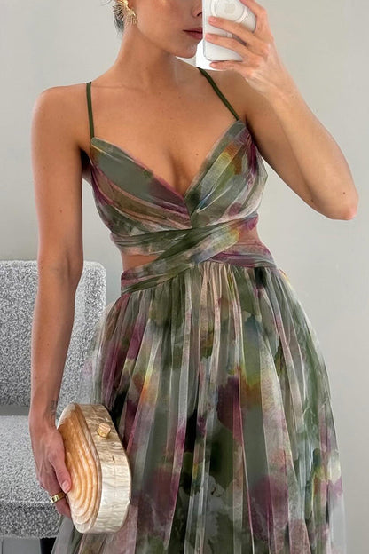 CM | Maxi vestido con encantador estampado floral