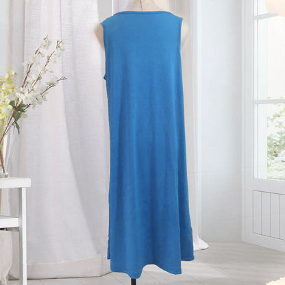 CM | Vestido casual sin mangas monocolor para mujer