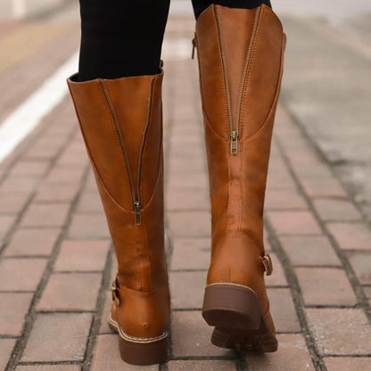 CM | Botas altas de mujer con hebilla y tacón