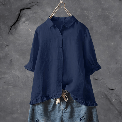 CM | Lujosa blusa de lino