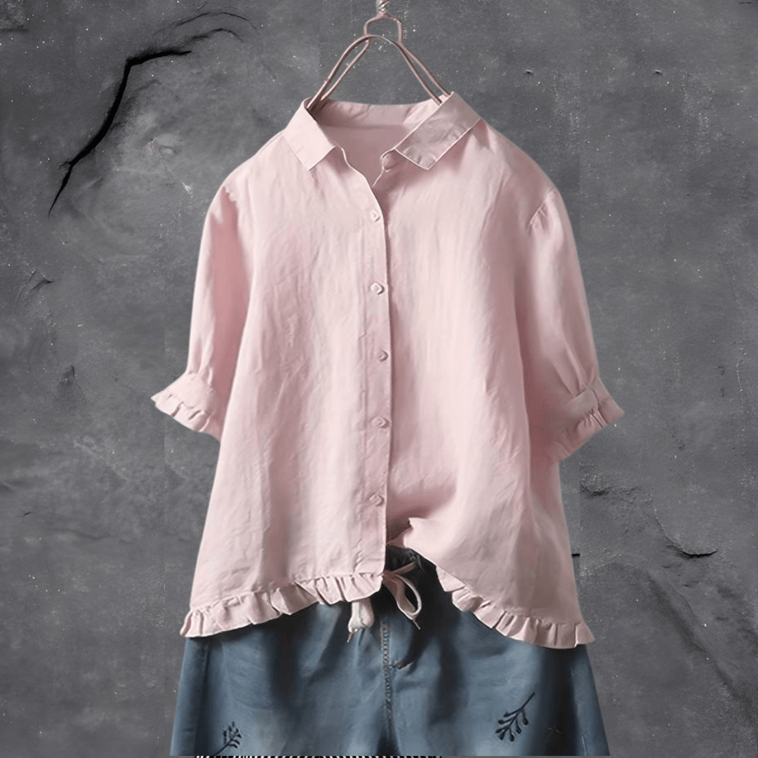 CM | Lujosa blusa de lino